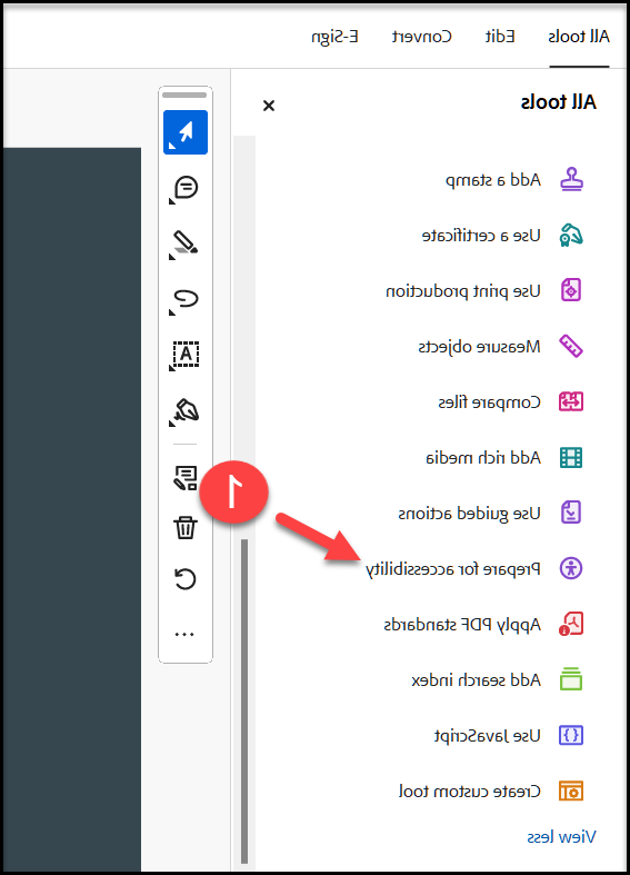 Adobe Pro辅助功能检查步骤1.